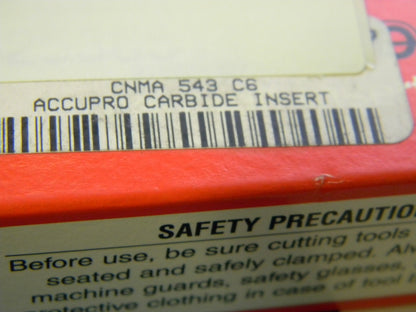 Accupro CNMA 543 C6 Carbide Inserts Qty. 10