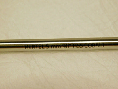 Hertel Cobalt Spotting Drills 5mm Body Diam x 4-3/4" OAL 90° Qty 3 62793963