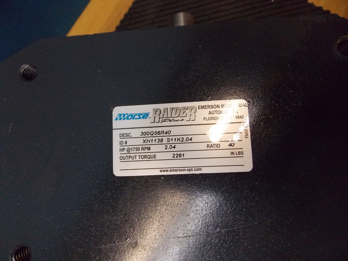 Morse Right Angle Worm Gear Speed Reducer 40:1 Ratio 3" Center Distance #XH