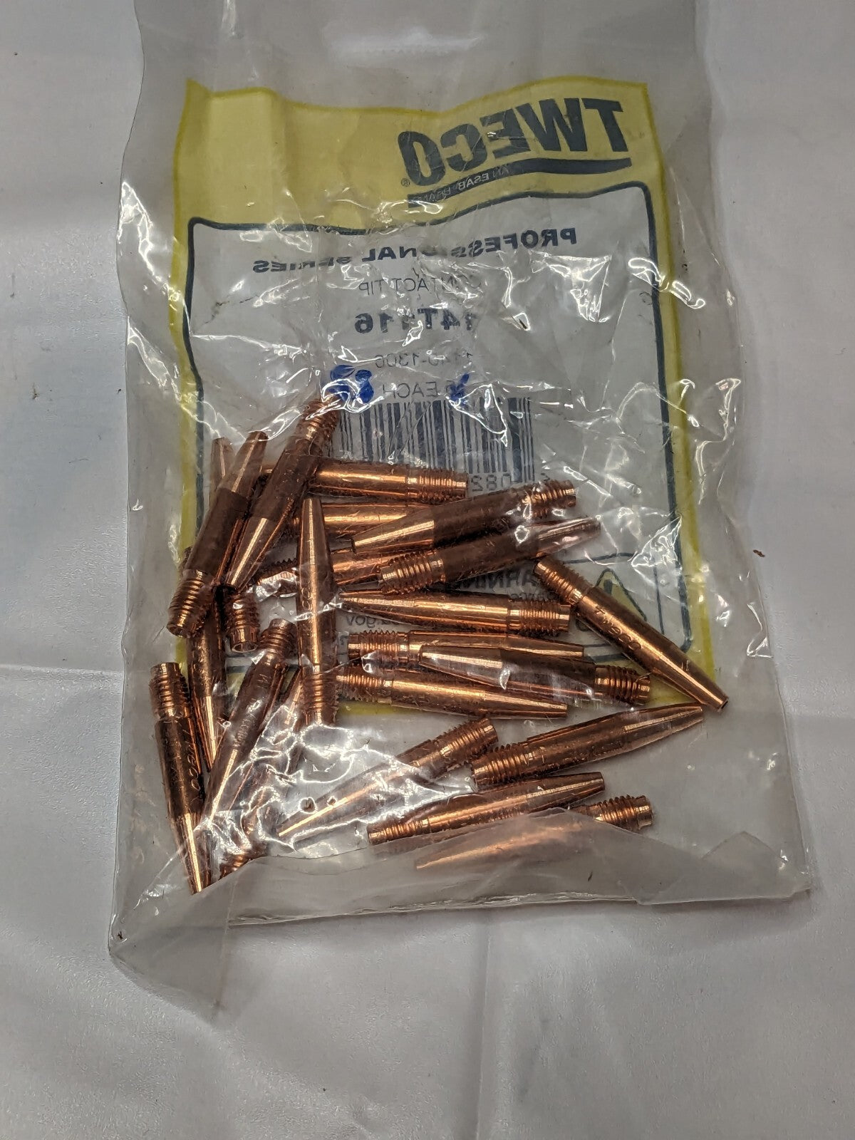 Tweco MIG Welder Contact Tip: 1/16" Max Wire Dia Qty 22 11401306