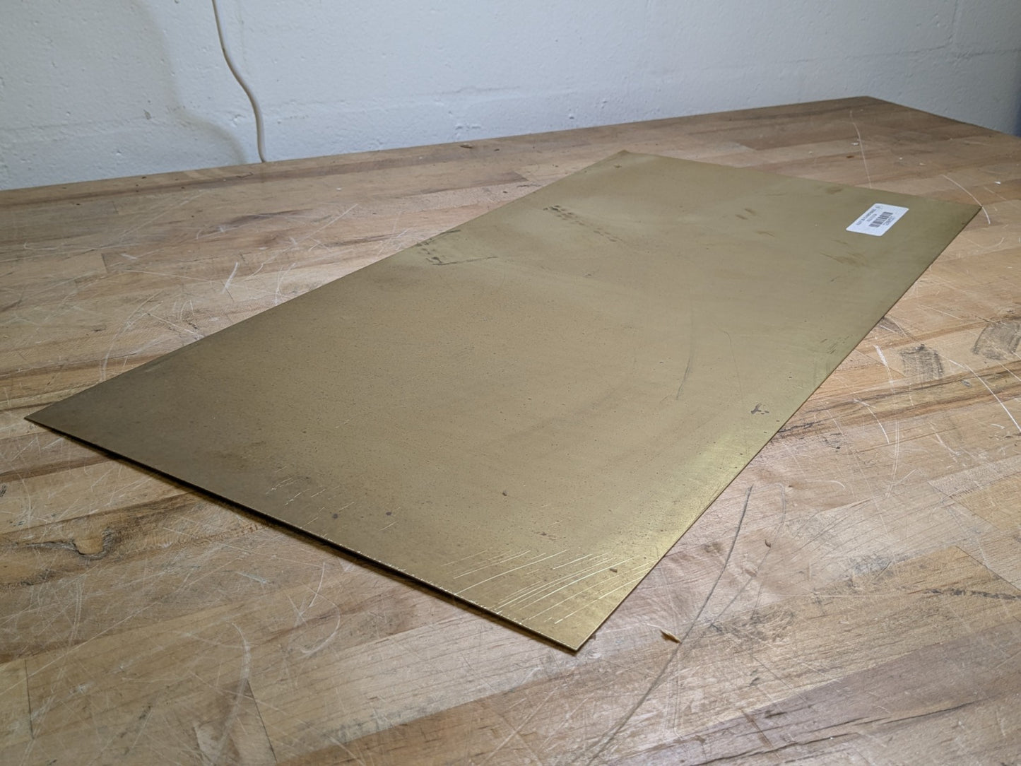 Brass Sheet Alloy 260 Half Hard Temper 24" Length 12" Width 0.032" Thick
