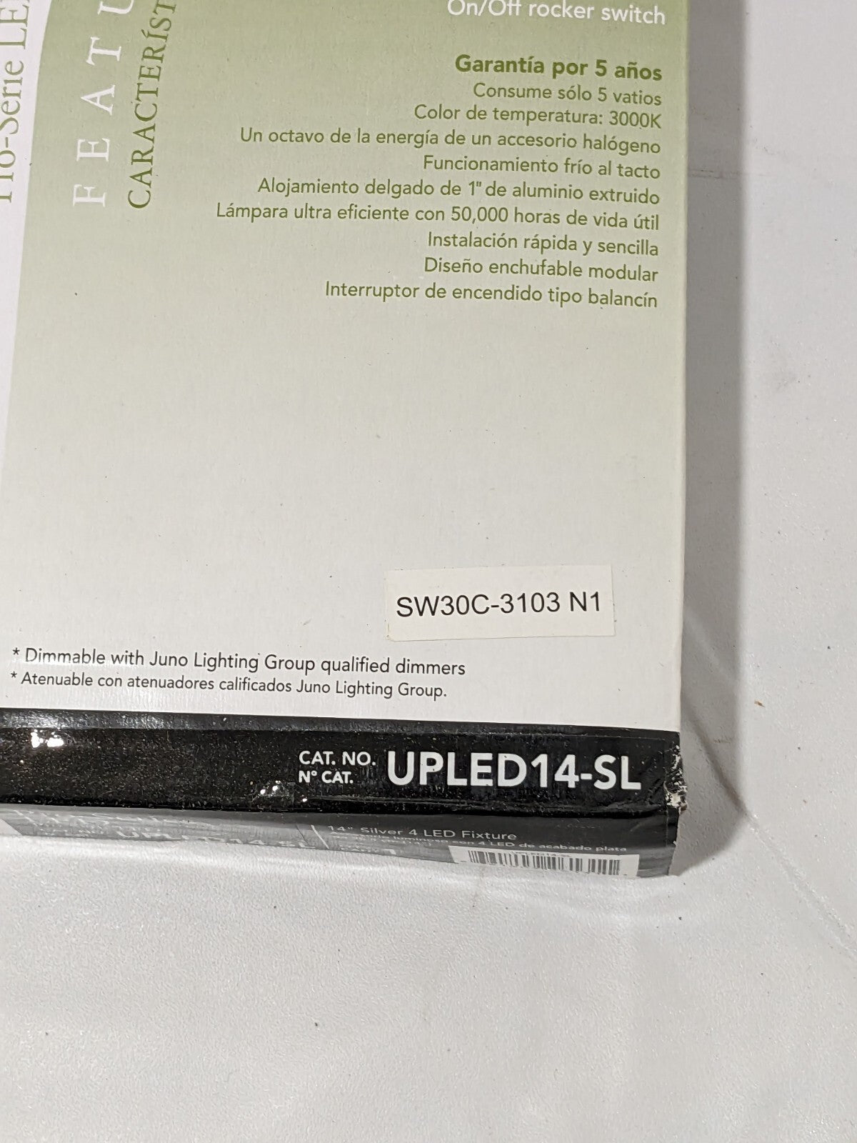 Juno Lighting Pro-Series 14" Silver LED Light Fixture UPLED14-SL