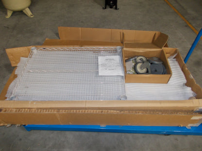 Metro Steel Wire Security Cart 2-Shelf 900 lb. Cap 40 x 27 x 67 MQSEC53VE