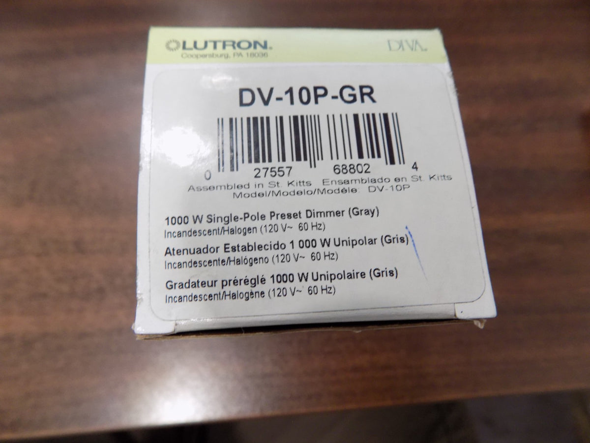 Lutron Diva DV-10P-GR Dimmer Incandescent/Halogen 120V/1000W Gray