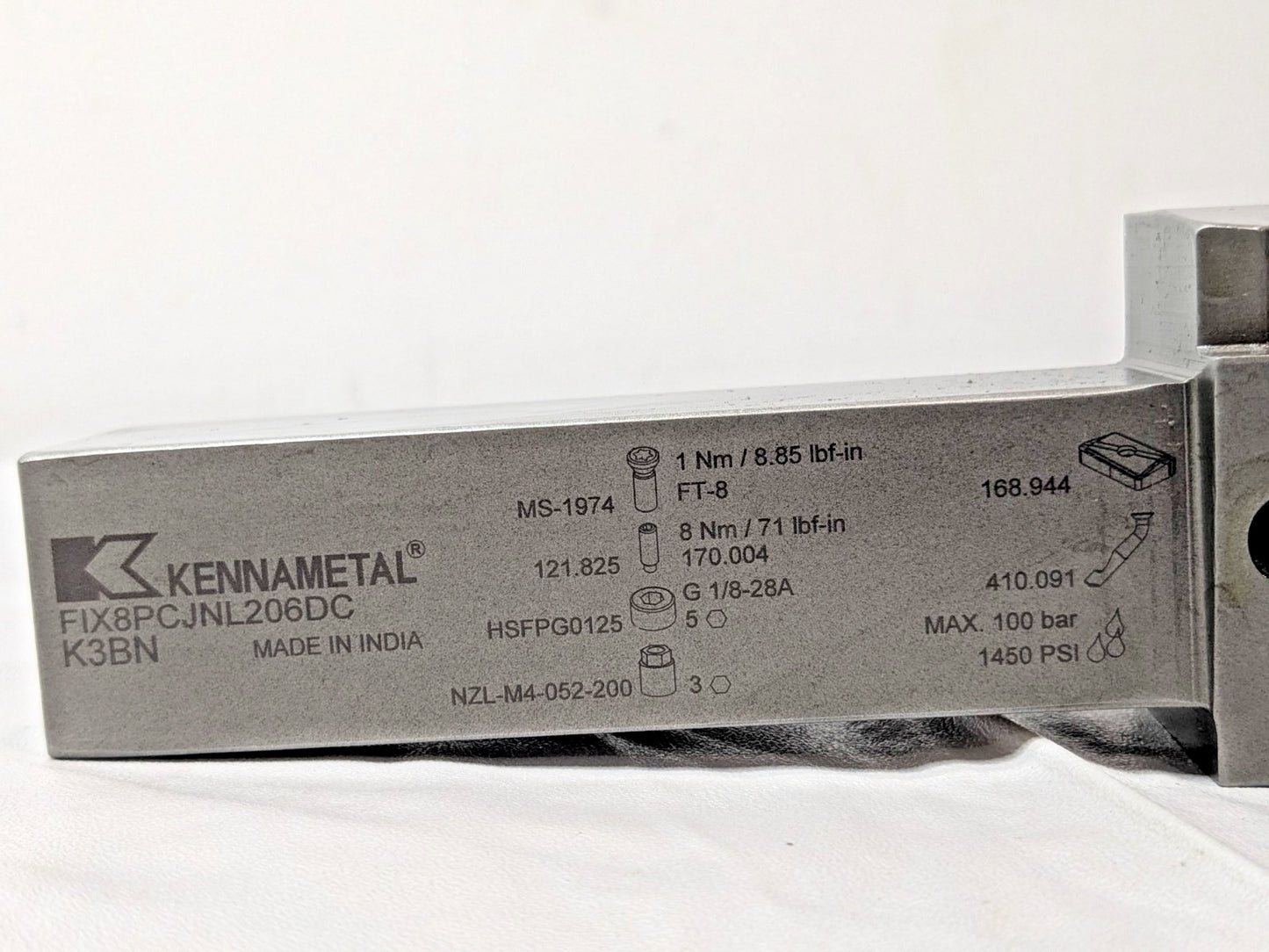 Kennametal Indexable Turning Toolholder 6"OAL FIX8PCJNL206DC 6913101