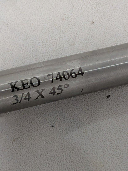 Keo Dovetail Cutter: 45º, 3/4" Cut Dia, 1/4" Wide, Carbide Tipped 929-000-063