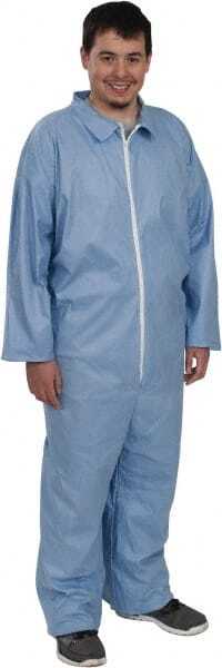 Case of 25 DuPont ProShield 6SFR Coveralls Collared Blue Sz LG TM120SBULG002500