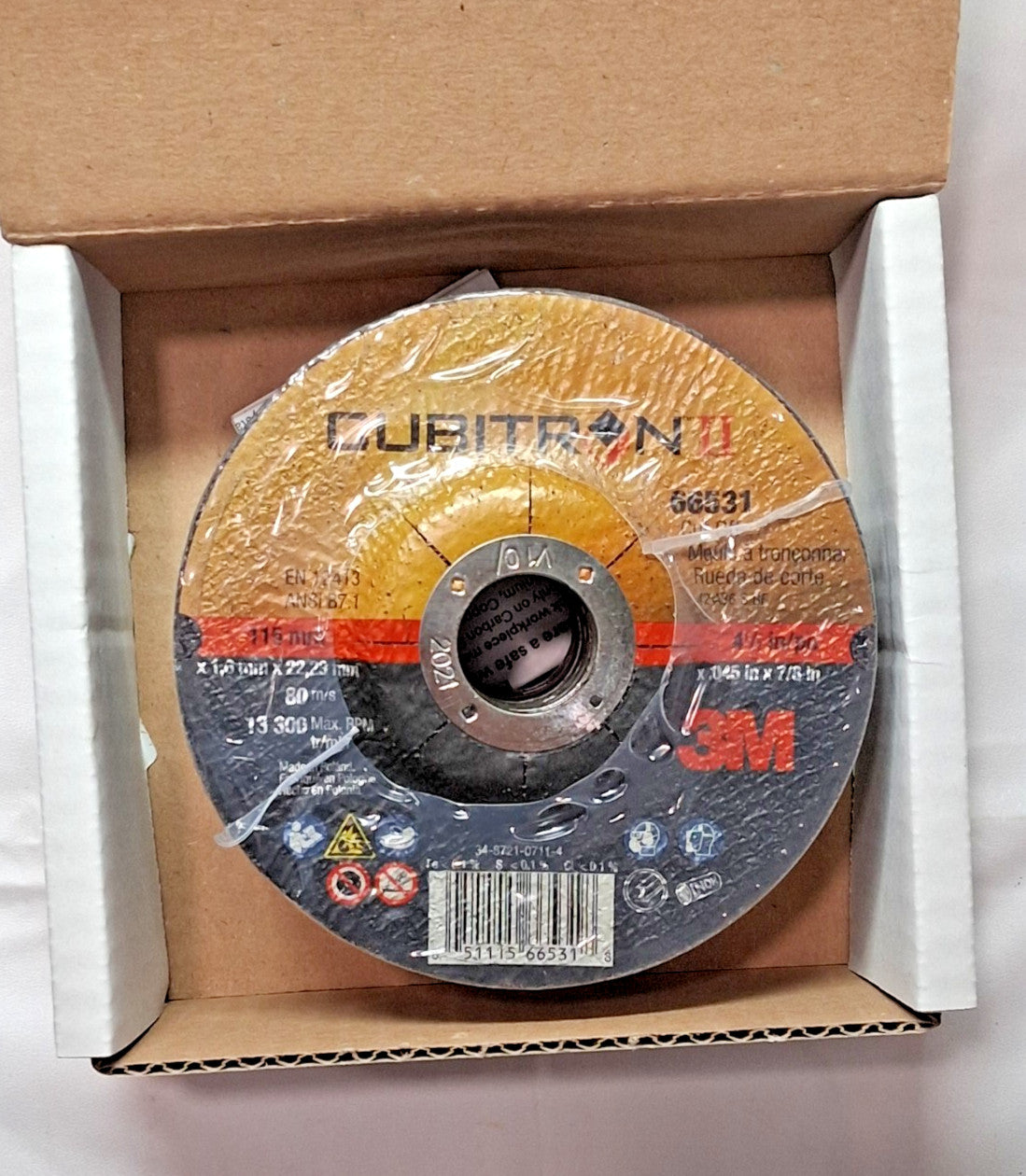 3M Cubitron II Ceramic Grain Cut-Off Wheels 4" x 0.045" x 3/8" QTY25 66531