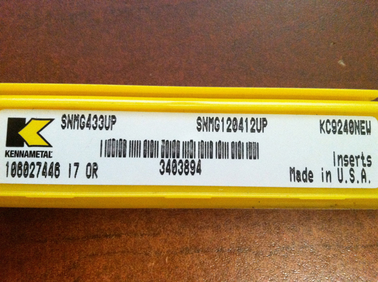 Kennametal 3403894 SNMG433UP SNMG120412UP KC9240 Carbide Turning Inserts USA