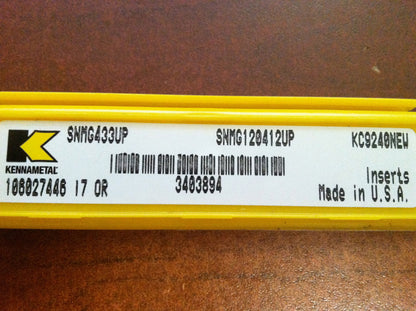 Kennametal 3403894 SNMG433UP SNMG120412UP KC9240 Carbide Turning Inserts USA