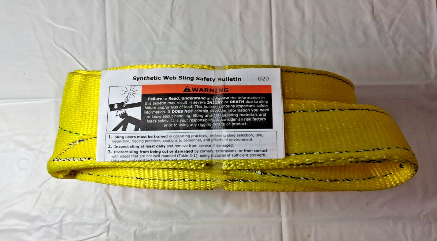 Lift-All Polyester Web Lifting Sling Webmaster 1600 2-Ply 4" W x 20' L