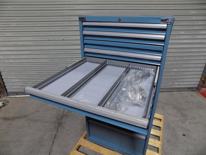 Lista Modular Storage Cabinet 11 Drawer 59" x 28" x 28" Steel Blue DAMAGED
