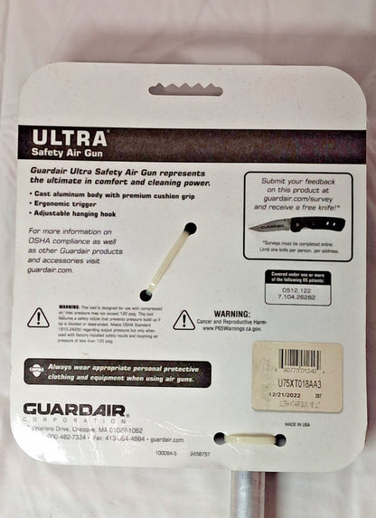 Guardair Air Blow Gun Pistol Grip Maximum Power Venturi Nozzle U75XT018AA3