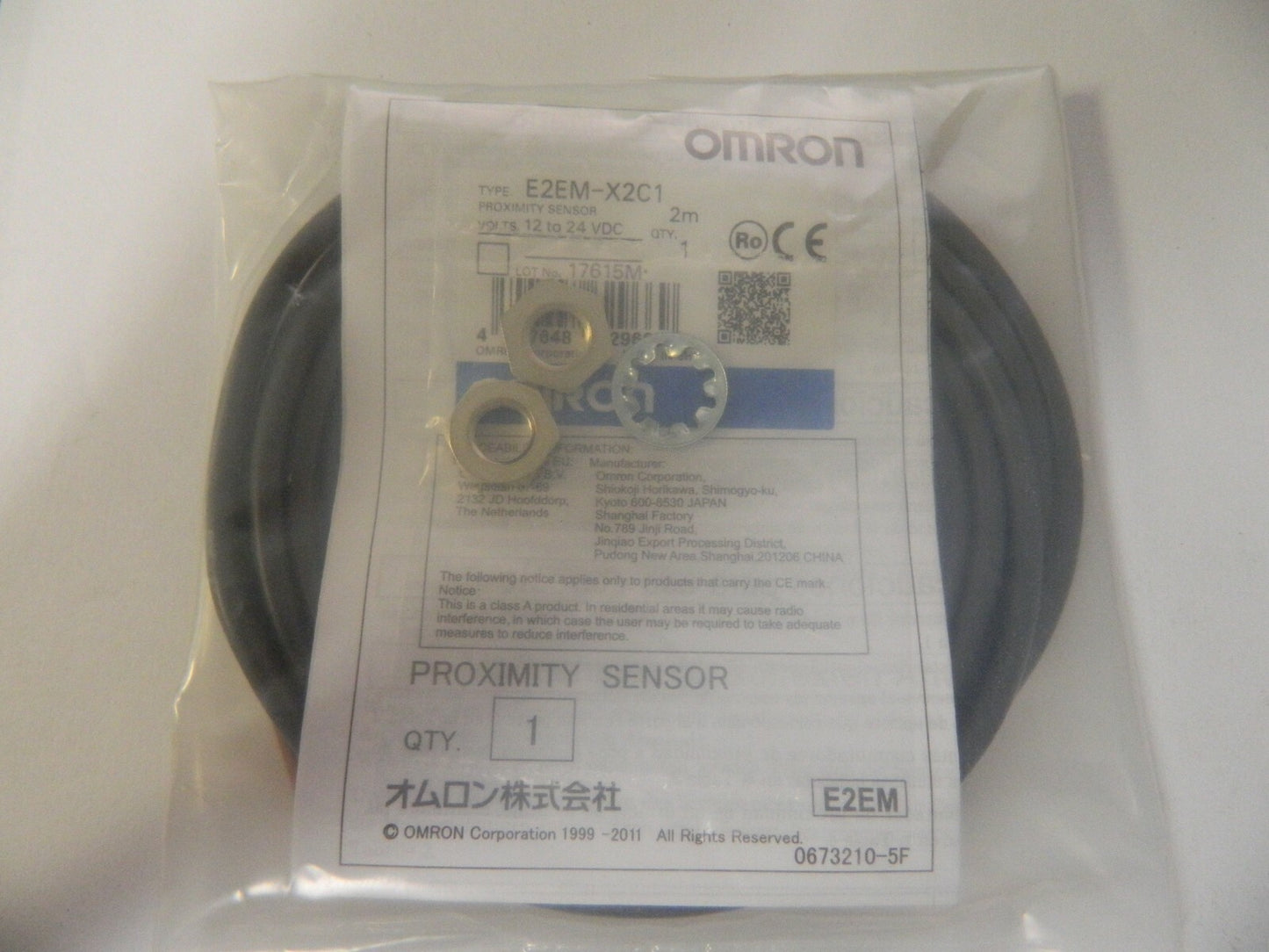 Omron NPN 2mm Detection Cylinder Shielded Inductive Proximity Sensor E2EMX2C12M