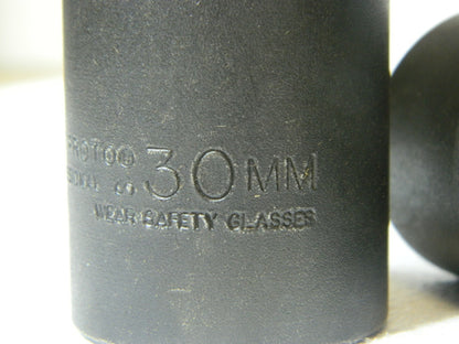 Proto 1/2" Drive 30mm Deep Impact Socket 6 Points, 3-1/2" OAL Qty 2 J7