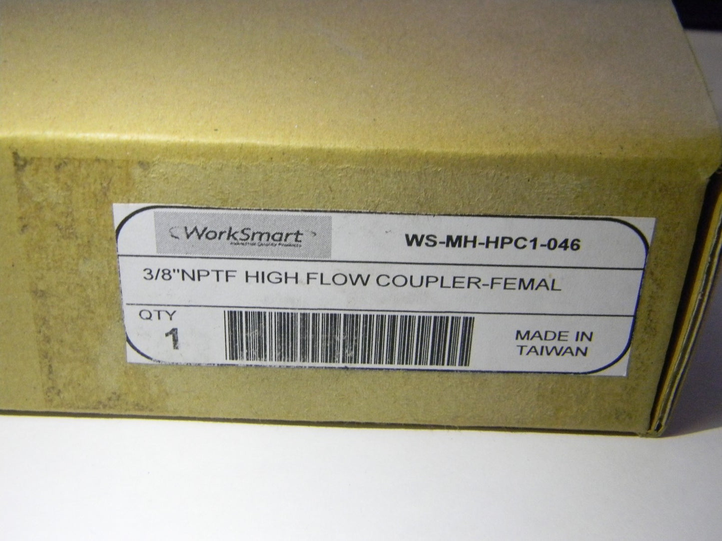 WorkSmart 3/8" NPTF Hydraulic Hose High Flow Female Coupler QTY 2 WS-MH-HPC1-046