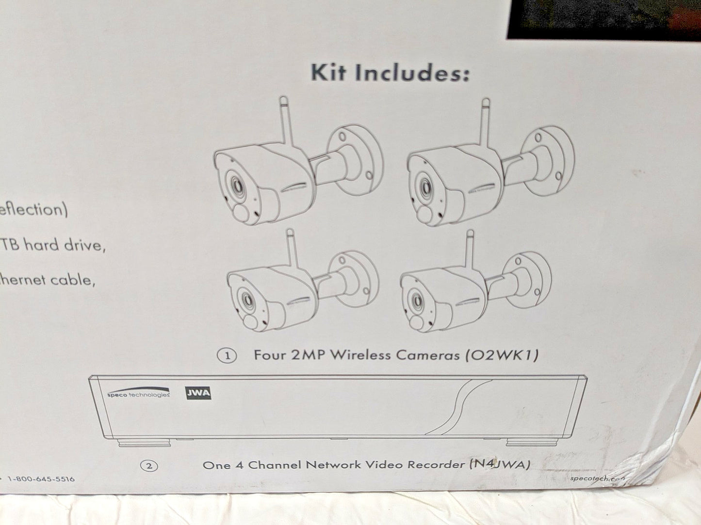 Speco Technologies 4Ch 2MP Wireless IP Camera & NVR Kit ZIPK4W2