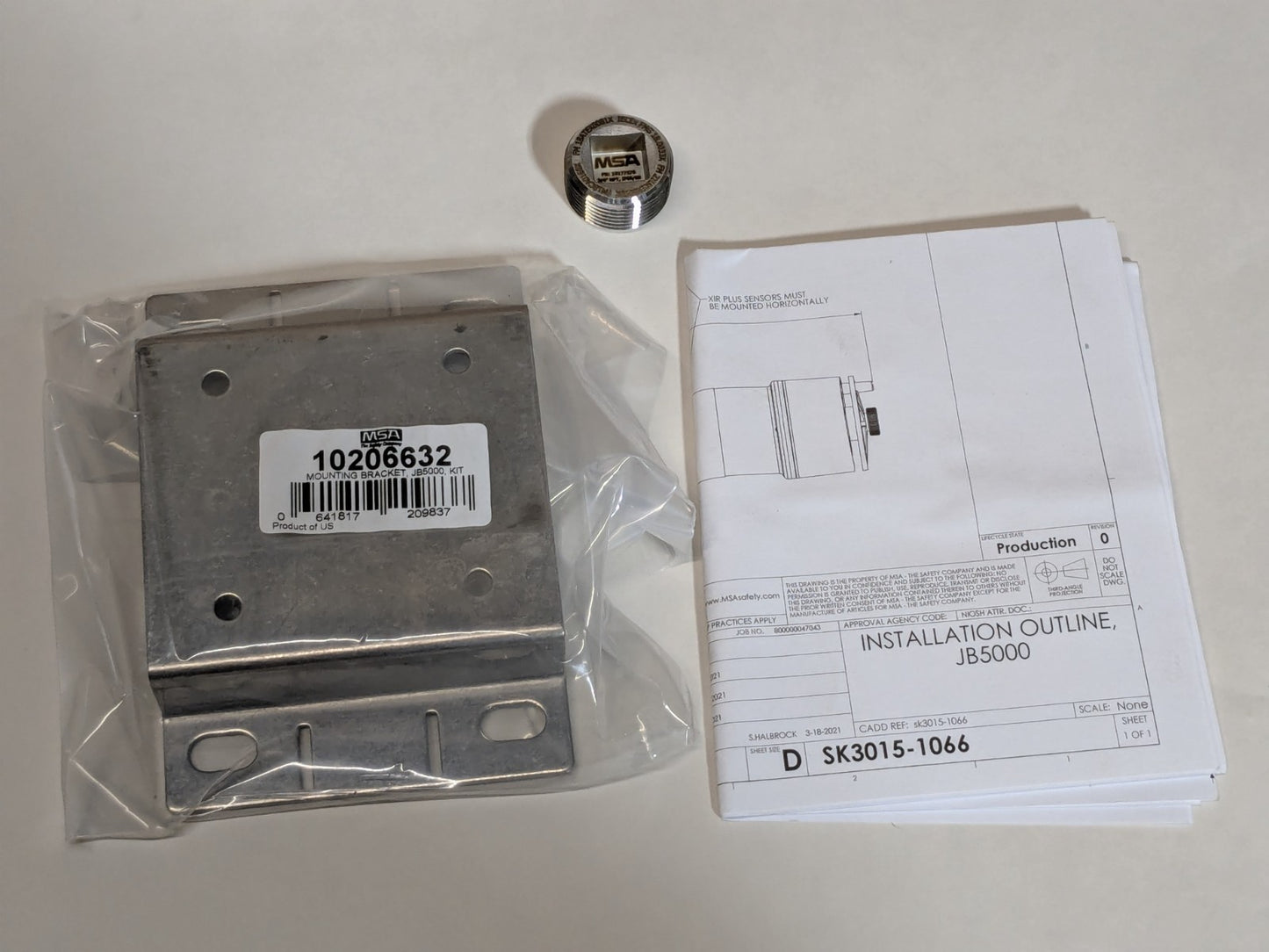 MSA JB5000 Junction Box for X/S500 Sensors 3/4" NPT Stainless Steel