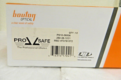 Pro-Safe Frameless Safety Glasses Grey Lenses Anti-Fog/Scratch Qty 12 1036006