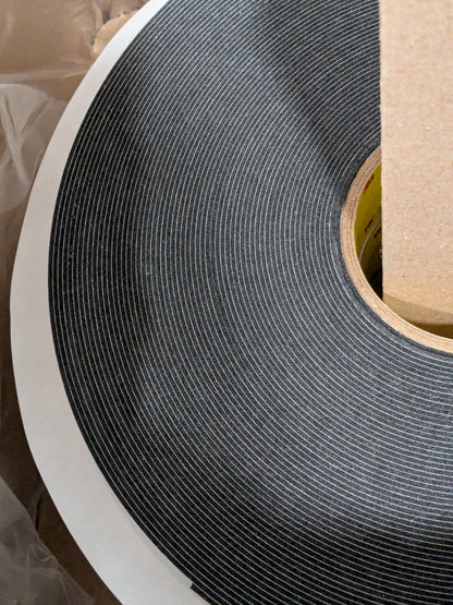 3M Black Double-Sided Polyethylene Foam Tape: 3/4" W, 36 yd L 6 Rolls 7000123703