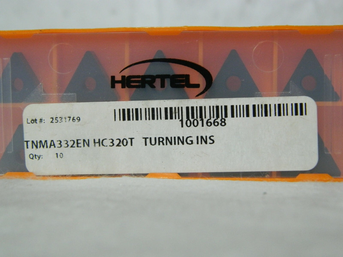 Hertel TNMA332EN HC320T Carbide Turning Insert Qty 10 1001668
