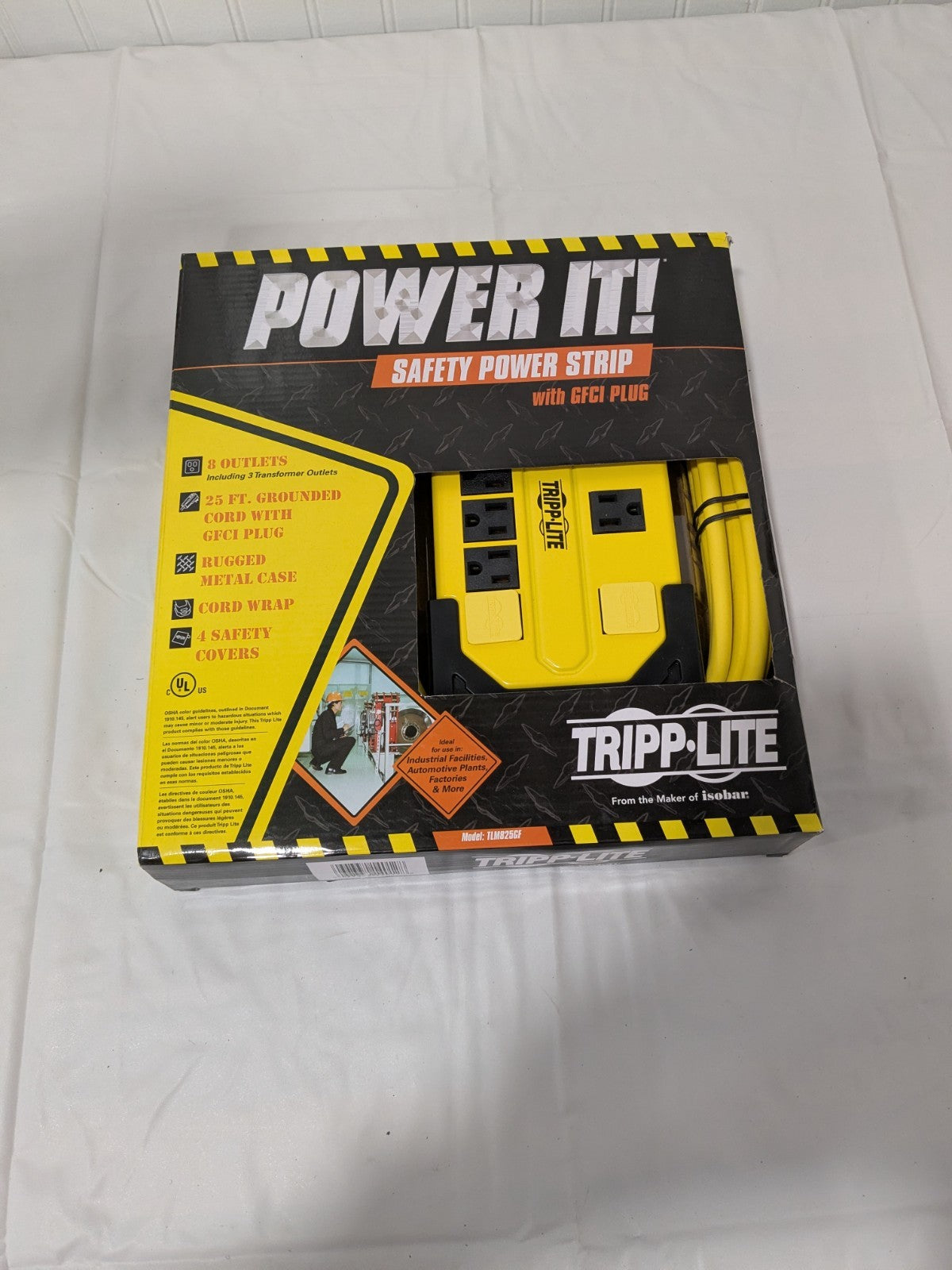 Tripp-Lite 8 Outlets, 120 VAC15 Amps, 25' Cord, Power Outlet Strip TLM825GF