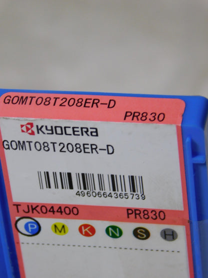Kyocera Carbide Turning Inserts GOMT08T208ER-D Grade-PR830 Qty 10 TJK04400