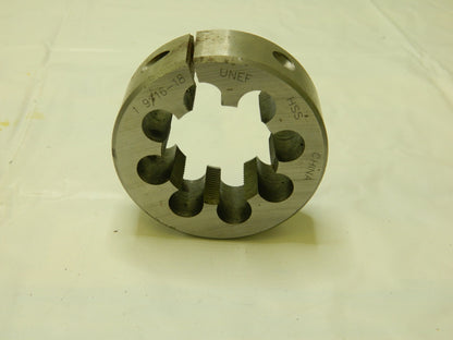 Interstate HSS Round Adjustable Die 1-9/16 - 18 UNEF 03947405