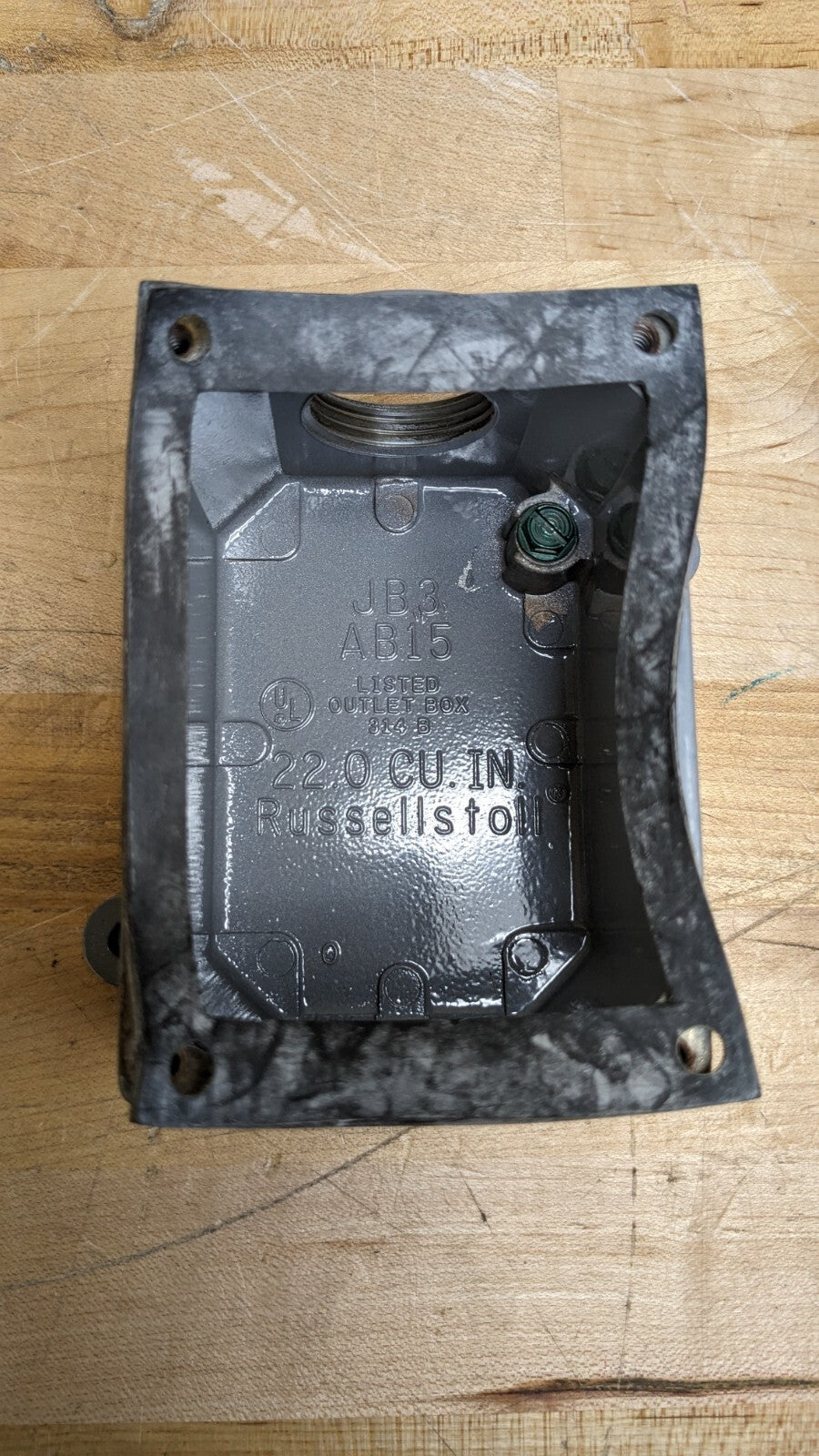 Russellstoll T &amp; B 3314 Receptacle w/ Junction Box &amp; Cap 30A 3W4P 480VAC