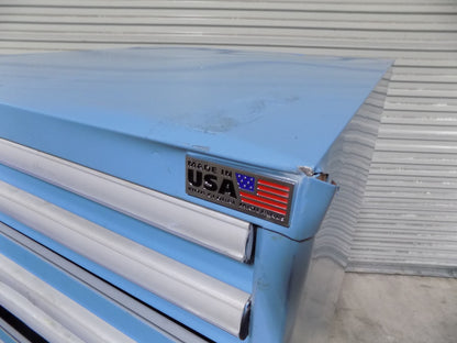 Lista Modular Storage Cabinet 11 Drawer 59" x 28" x 28" Steel Blue DAMAGED