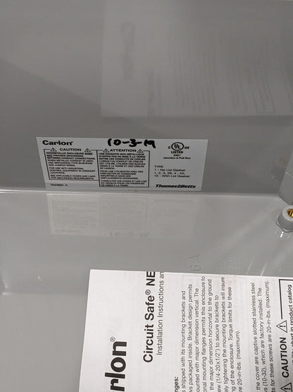 T&amp;B Polycarbonate Standard Enclosure with Screw Flat Cover 8"X10"X