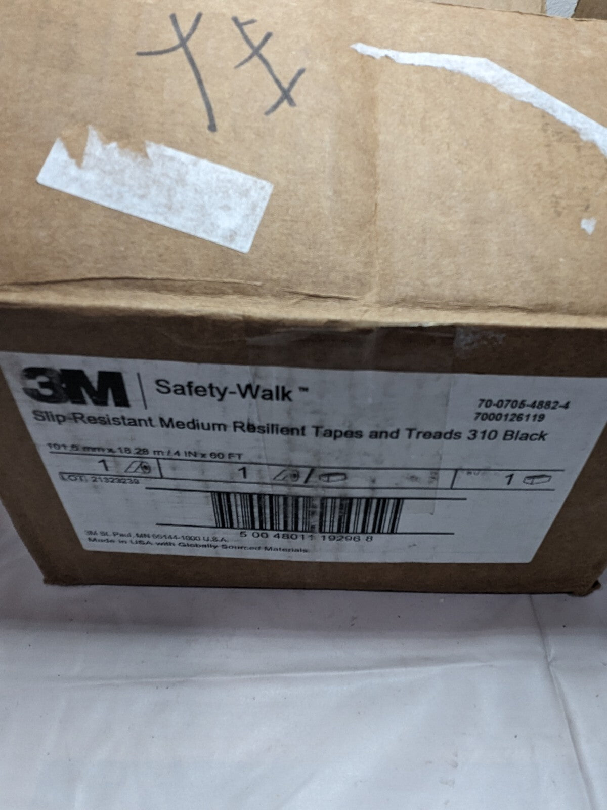 3M Floor & Aisle Marking Tape: 4" Wide, Approx. 60' Long, Vinyl 7000126119