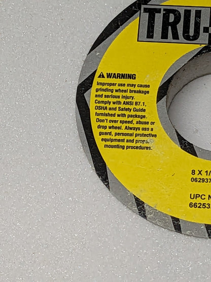 TRU-MAXX Surface Grinding Wheel 8" X 1/2" X 1-1/4", 60 Grit 66253255464
