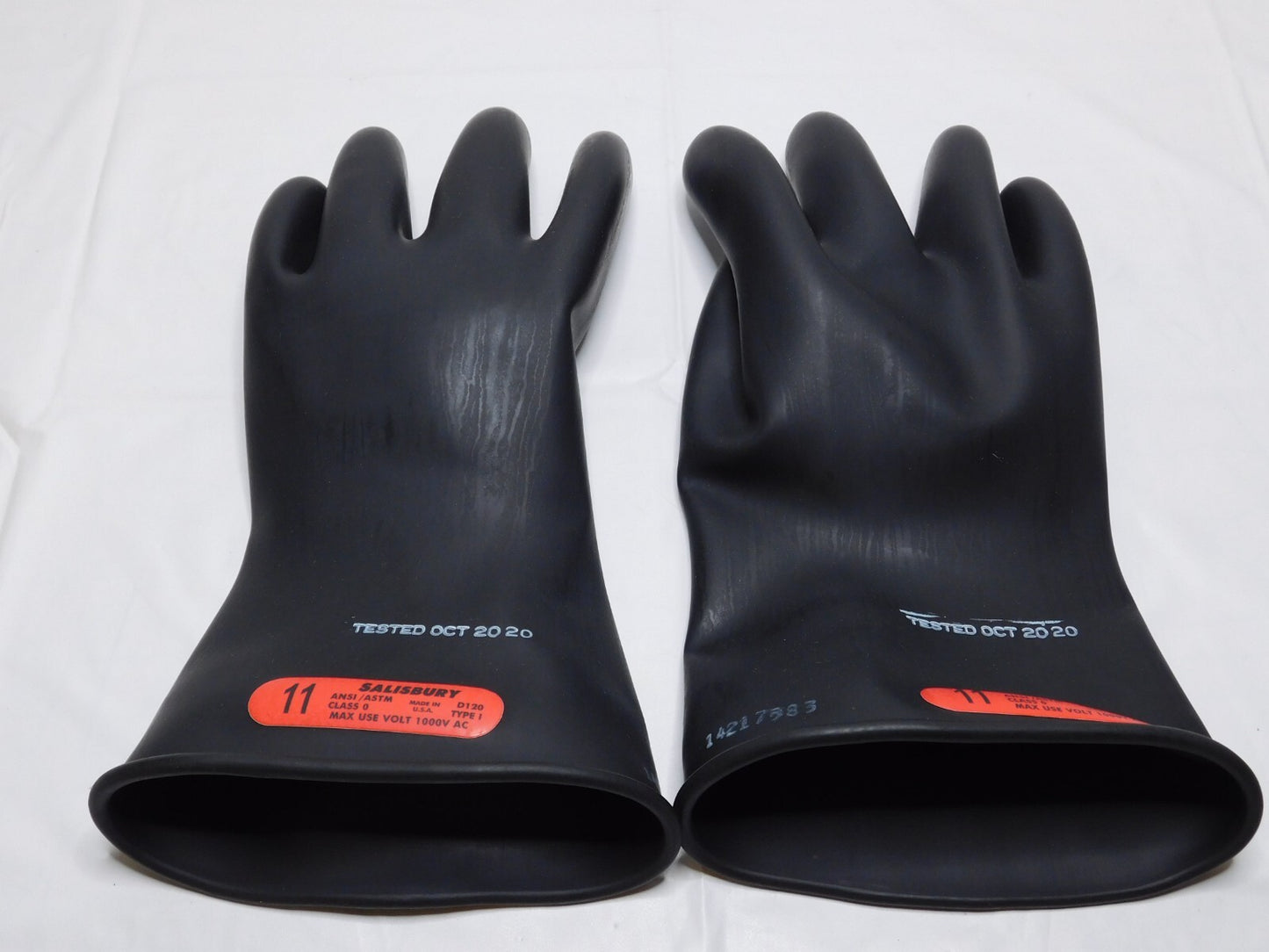 Salisbury Black Lineman Gloves Class 0 Low Voltage 11" Long Size 11 E011B/11
