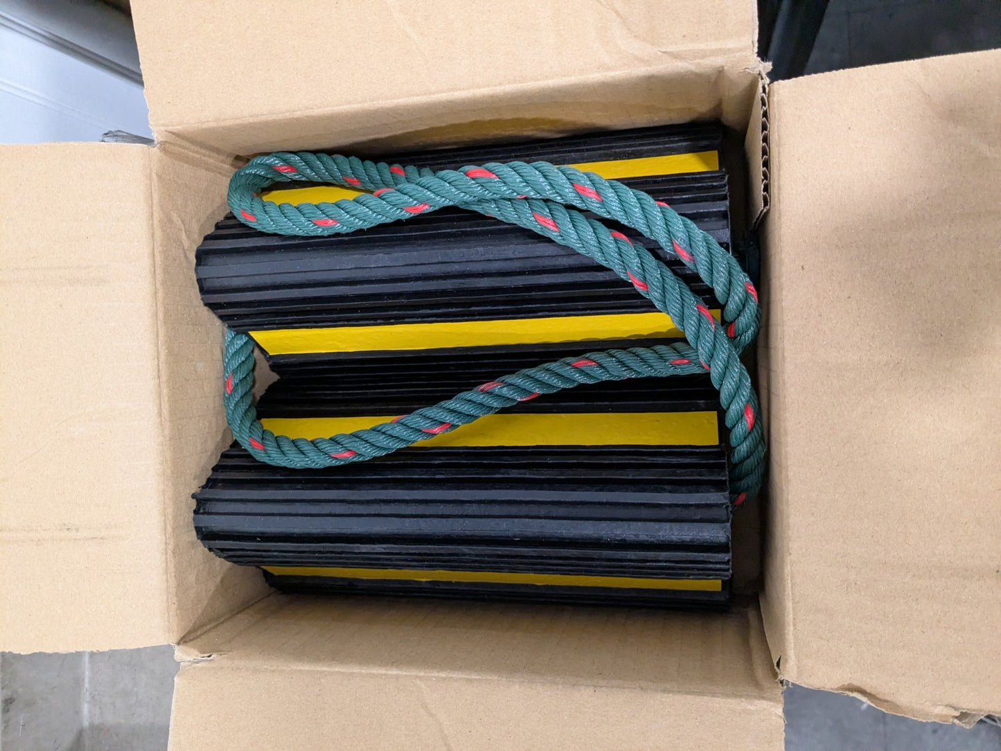 Buyers Products Rubber Wheel Chock With Rope: 4" OAL WC24483