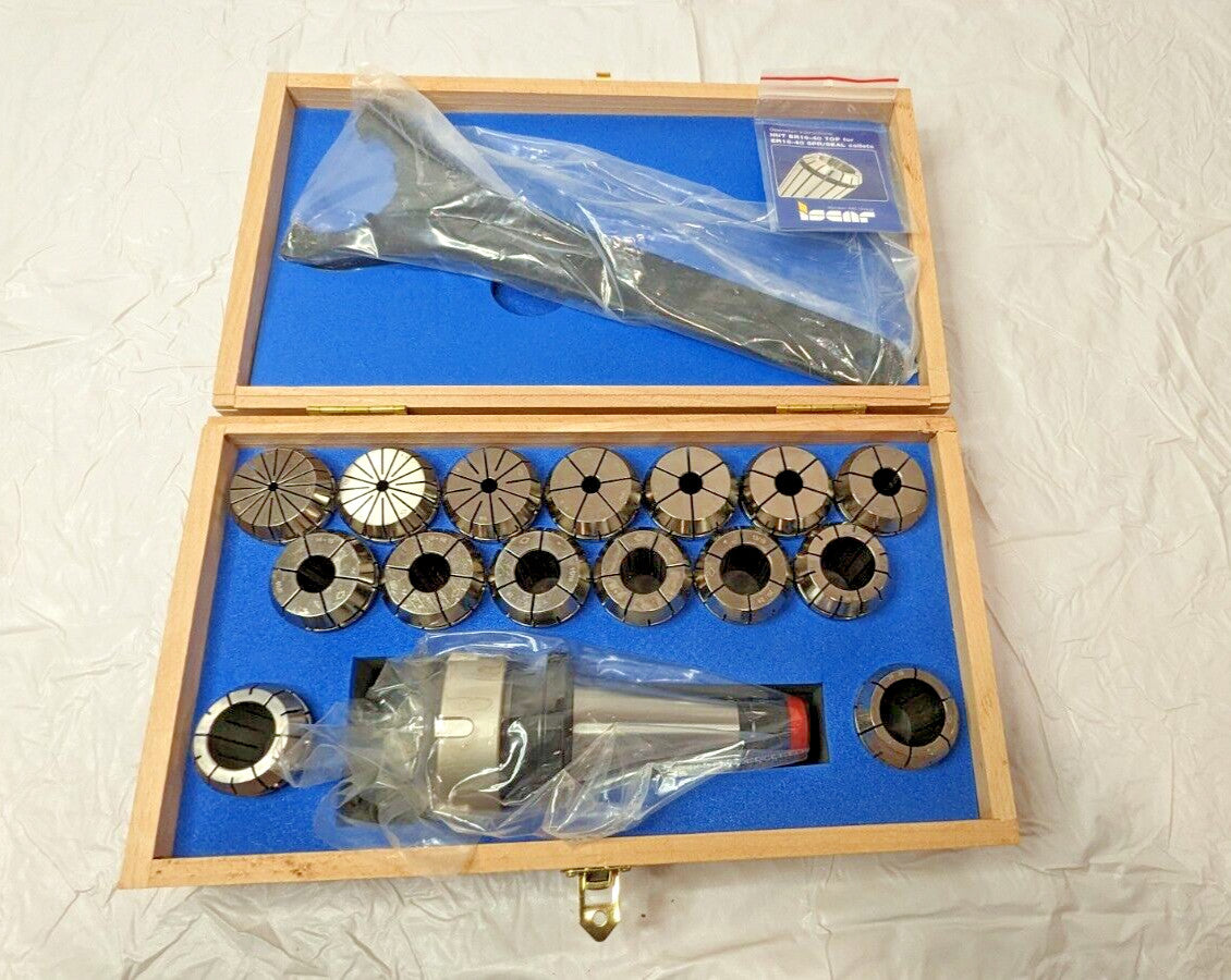Iscar ER Collet Chuck Set 0.12" to 1.025" Collet Size KIT ISO40 15 ER4