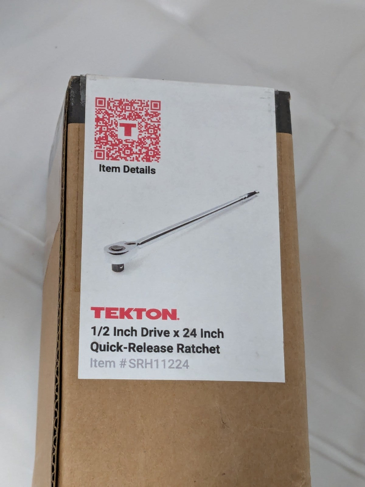 Tekton 1/2 Inch Drive x 24 Inch Quick-Release Ratchet, Chrome-Plated SRH11224