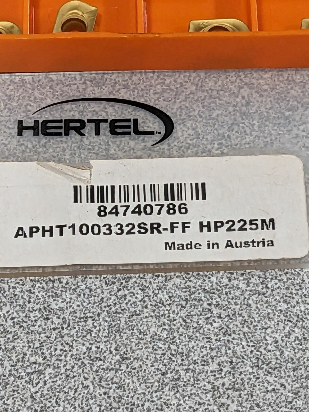 HERTEL Milling Insert: APHT100332SRFF, HP225M, Solid Carbide Qty 10 84740786