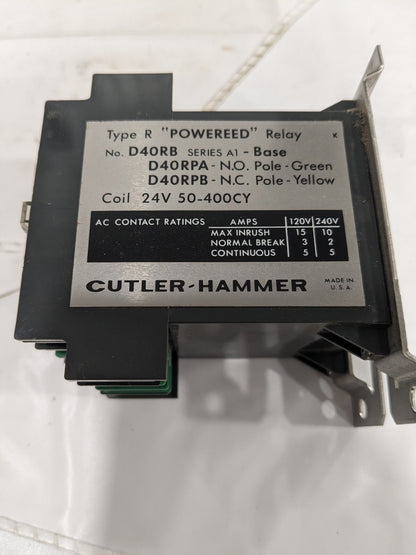 Cutler-Hammer Type R "Powerfeed" Relay 24V 50-400CY D40RB