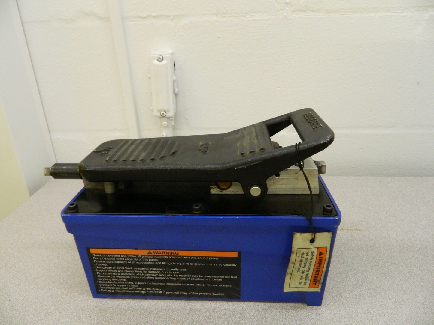 WorkSmart 10,000 psi Air-Hydraulic Pump &amp; Jack WS-MH-HPC1-163 PARTS/REPAIR