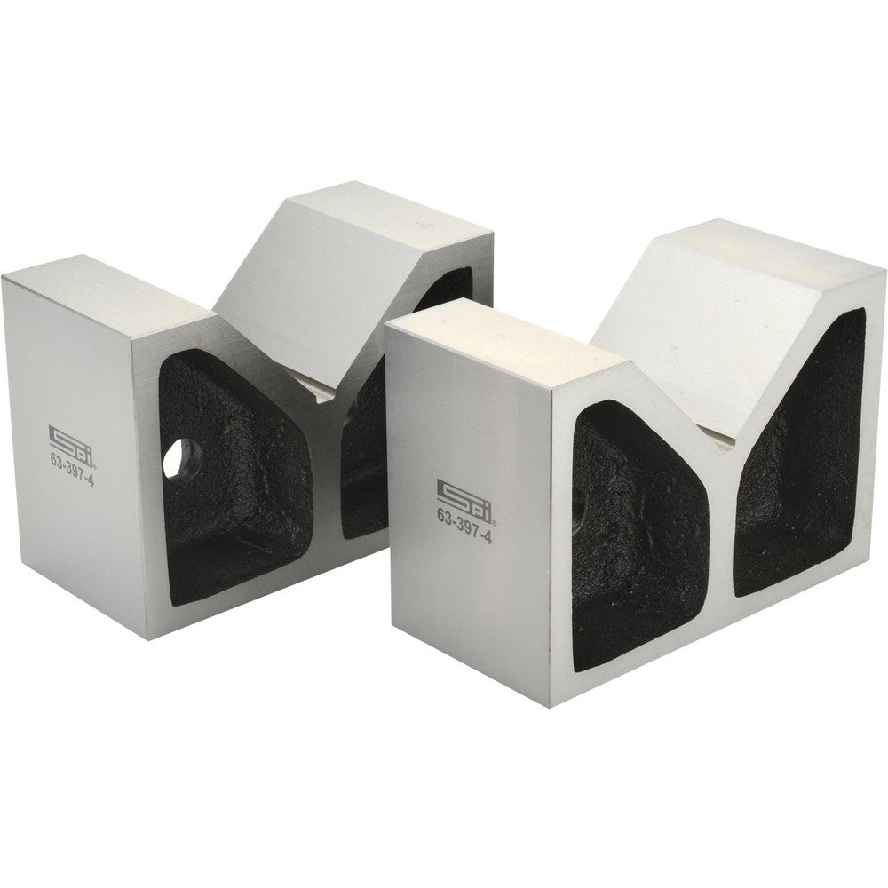 SPI V-Block: 4-1/2" Max Cap., 90° V Angle, 8" OAL, 7-7/8" OAW 1 Pair AVB0648