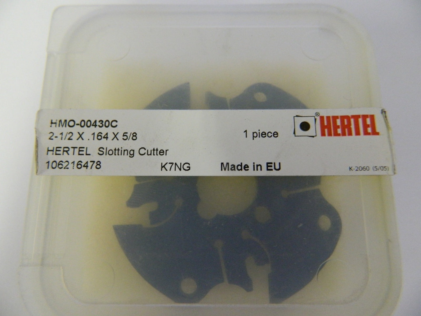Hertel  2-1/2" X 0.164" X 5/8" Indexable Slotting Cutter HMO-00430C