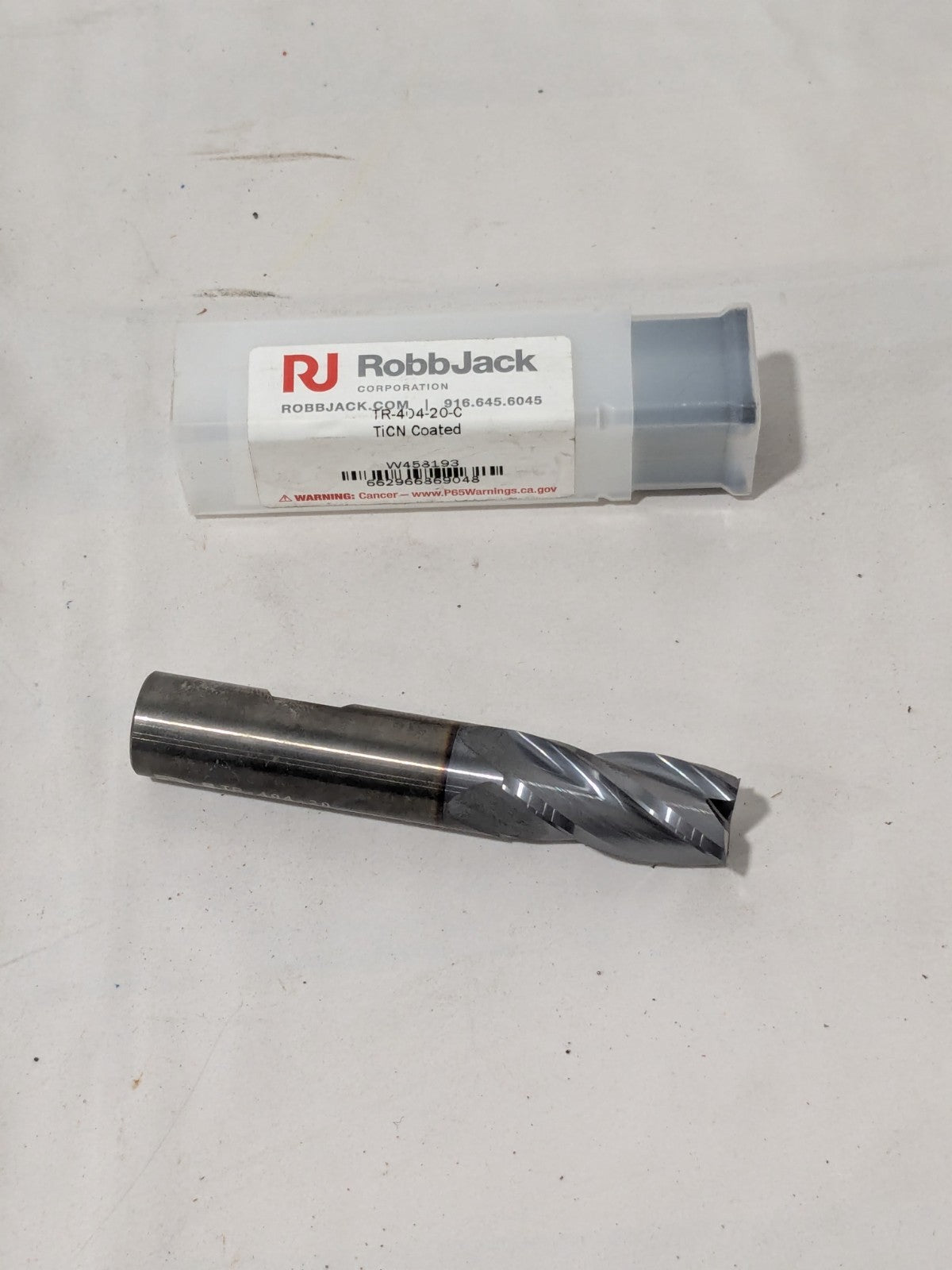RobbJack Square End Mill 5/8" Diam, 31/2" OAL 4 FL TR-404-20