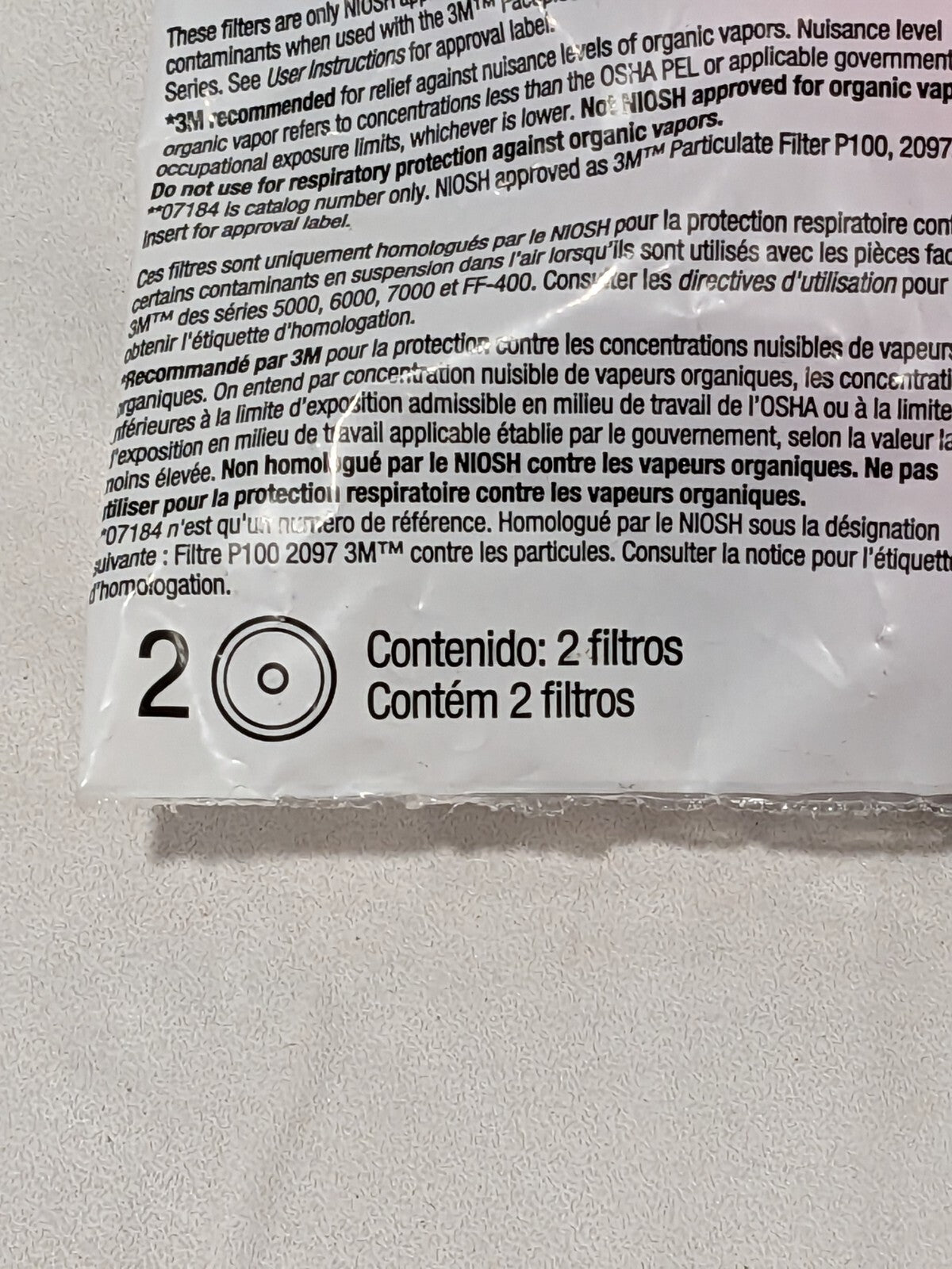 3M Facepiece Filter: Organic Vapor Magenta Qty 2 Pack 7000029657