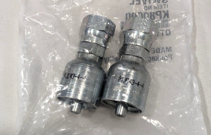 PARKER Female Seal-Lok Swivel Fitting 1/4 Tube x 1/4 Hose   *2 PACK*  1JC43-4-4