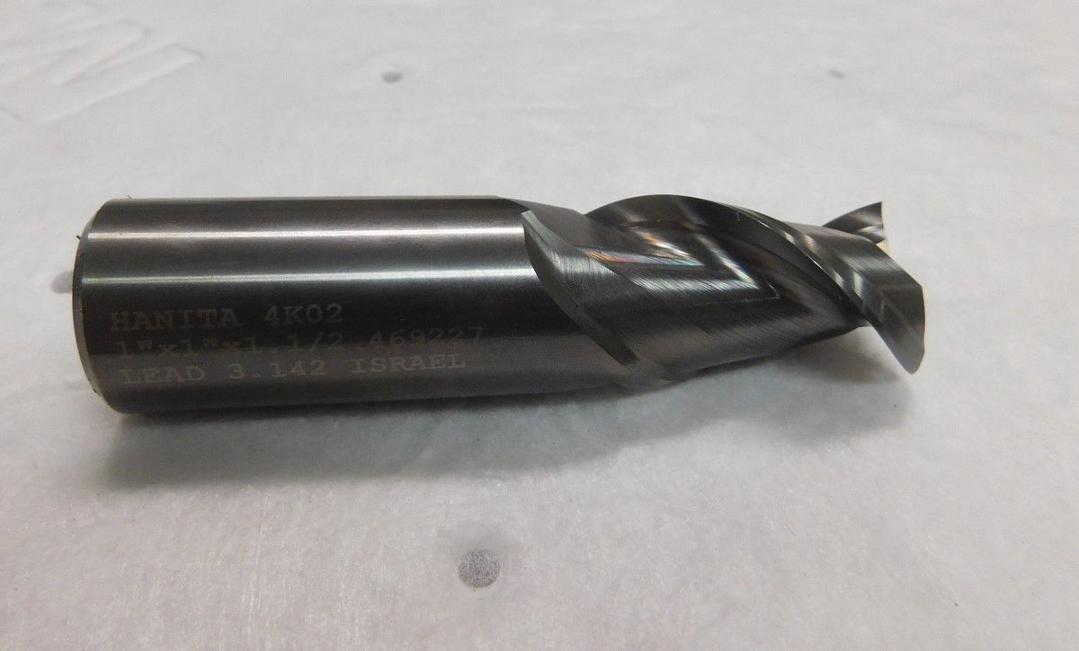Hanita Carbide Spiral Flute Corner Radius End Mill 1" x 4" 2 Flute 4K0225078