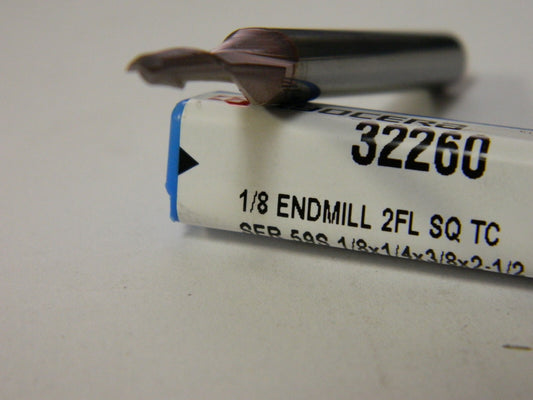 SGS  3/8" LOC 2-1/2" OAL 2 Fl Carbide Square End Mill 32260