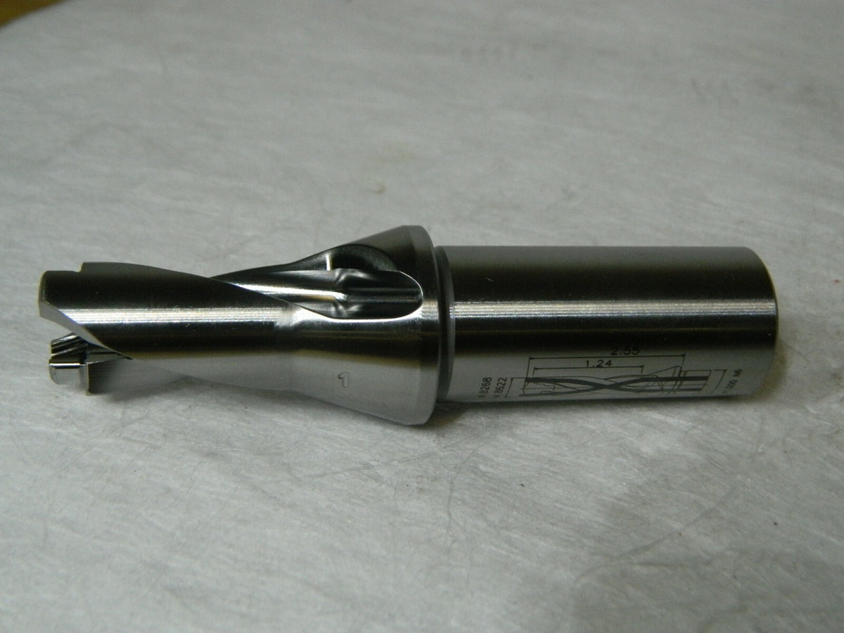 Tungaloy Replaceable-Tip Drill 0.827-0.862" 1.5xD 1" Shk Dia 1.24"