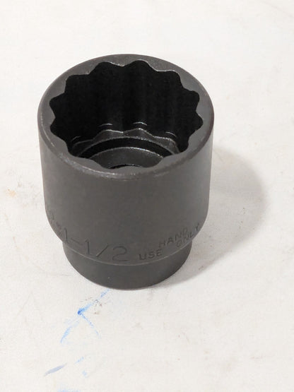 Proto Standard Hand Socket: 1/2" Drive, 1-1/2" Socket, 12-Point J5448B