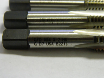 Widia GTD M14-2.0 D7 HSS Limit Hand Tap Set Qty 3   14848